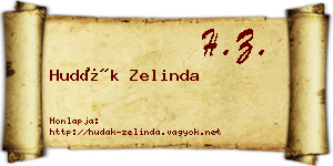 Hudák Zelinda névjegykártya